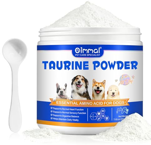 Taurin pulver för katter 200 g – högrenat taurin tillskott (99 %+) för att stödja hjärtfunktion och syn – perfekt för barf, våt mat och hemmagjord kattmat – utan tillsatser