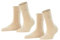 ESPRIT Uni 2-Pack W So Coton Unies Lot de 2 Paires Chaussettes, Opaque, Beige (Cream 4011), 35-38 Femme
