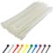 Gocableties Kabelbinder 100 Stück Weiß/Naturfarben Transparent, 300 mm x 7,6 mm mit 54,4 kg Zugfestigkeit, Zugfestigkeit 54,4 kg, extra starkes, UV Beständig Set