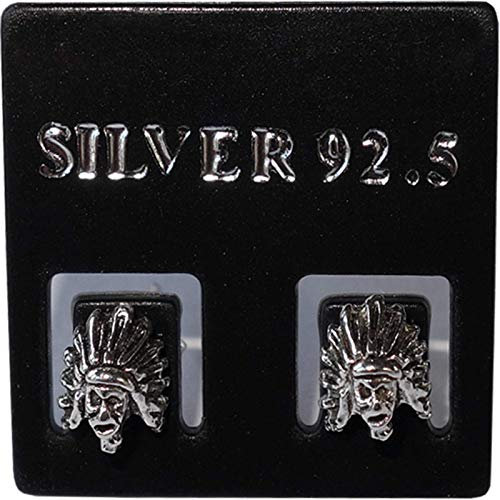 ELLU 1 Paar Ohrstecker aus 925er-Sterlingsilber, Indianer-Ohrstecker