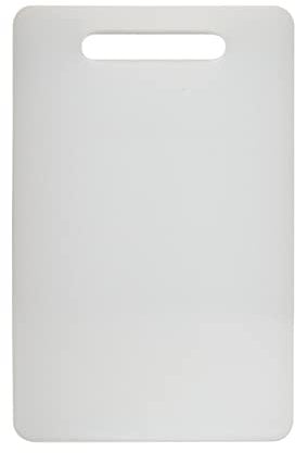 Kunststoff Schneidebrett mit Griffen, Fotouzy Dickes Schneidebrett für die Küche, lebensmittelechtes PP-Material, BPA-Free, Spülmaschinenfest, Großes Format, Easy Grip Griff, Weiß