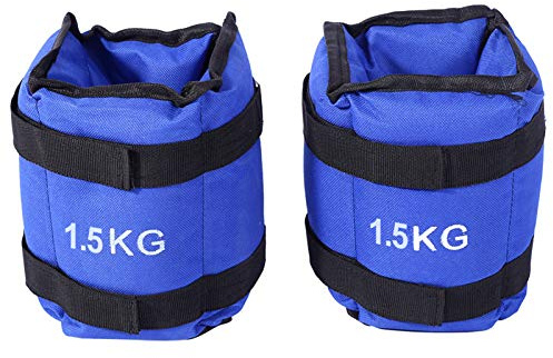 Knöchelgewicht, 1 Paar verstellbare Gewichte von 2 kg/3 kg/5 kg, langlebig, für Fitness, Training, Joggen, Gymnastik, Aerobic, Fitnessstudio, Blau