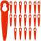 SPARES2GO Cuchillas de plástico compatibles con la desbrozadora de césped inalámbrica STIHL FSA 45 (paquete de 20)