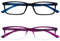 OPULIZE See - Lunettes Anti-Lumière Bleue Pack de 2 Montures Étroites Charnières à Ressort Améliore le Sommeil Jeux Ordinateur Noir Violet Hommes Femmes BB9-15 +0.00