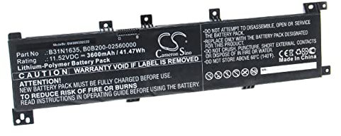 vhbw batteria compatibile con Asus VivoBook 17 X705UA-GC040, 17 X705UA-GC150T laptop, notebook (3600mAh, 11.52V, Li-Poly)