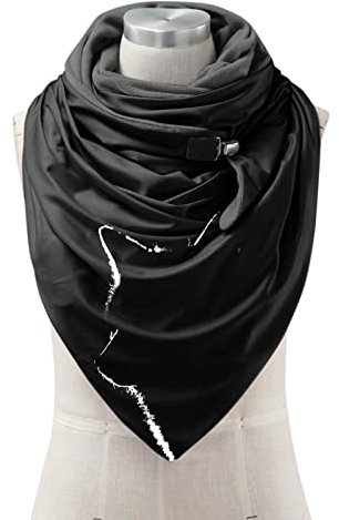 Sunnyuk Schal Damen Winter, Baumwolle Lässige Wickelschal Schals mit Knopf, Soft Wrap Dreieckschal Lieblingsschal Winterschal Herbstschal Scarf