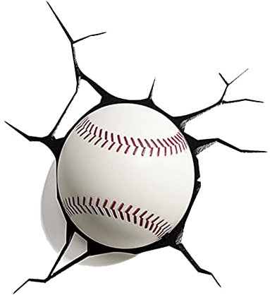 iSpchen 3D-Aufkleber, Baseball-Aufkleber für Autofenster, Glasaufkleber, Vinyl-Wandaufkleber, 3D-Aufkleber, Auto-Stil für LKW und Fahrzeug