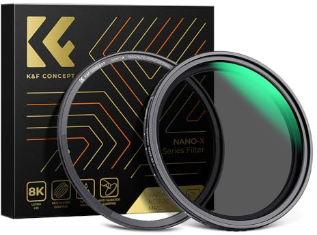 K&F Concept Nano-X Filtro Variable ND2-ND32 (5 Pasos) Magnético+Anillo de Adaptador Magnético para Objetivo 77mm