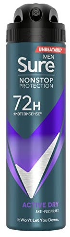 Sure Men Active Dry Nonstop Protection Anti-Transpirant Deodorant Aerosol 150 ml