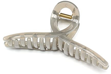 QinGoo Riesen Kreuz Haarklammer Groß Haarspange Damen Haar Clips, Grau
