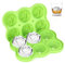 Ice Cube Molds Trays,KANGRUI 6 Cavity Silicone Rose Ice Ball Maker, Easy Release Large Ice Cube Form for Chilled Cocktails, Whiskey, Bourbon & Homemade Juice (Green)