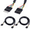 MEIRIYFA 5 Broches USB IDC tête rallonge, 2,54 Dupont USB 5 broches mâle femelle carte mère tête câble pour port USB, carte d'extension - 1M (Pack de 2)