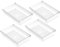 4 Pcs Clear Plastic Drawer Organiser Trays Desk Versatile Kitchen Drawer Organiser Storage Tray for Makeup Bedroom Office， Wide Size.