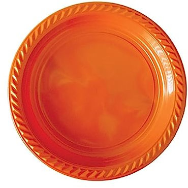 Dart 20 ASSIETTES PLASTIQUE RÉUTILISABLE 22CM ORANGE