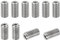 PATIKIL 10Stk Gewinde Adapter Hülse Reduziere Mutter M6*1 Außengewinde zu M3*0.5 Innengewinde Reparatur Einsatz Mutter Schraube Reduzierstück Umwandlung Edelstahl Verbindungselement 12mm