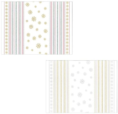 MAQA 250 pz Tovagliette carta monouso con fiocco neve oro o argento, Tovaglietta americana Natale 30x40 cm, sottopiatto natalizio Argento