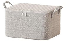 JAXICH Foldable Storage Baskets with Durable Carry Handles and Double Zipper Closure - Fabric Storage Cubes for Blankets, Pillows, Quilt