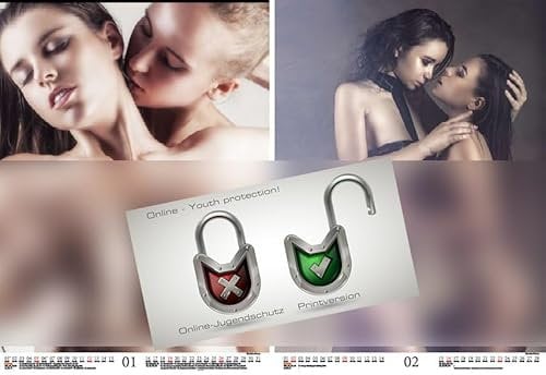 Sexy Bi - Girls DIN A3 Kalender für 2025 Erotik lesbische Paare - Seelenzauber