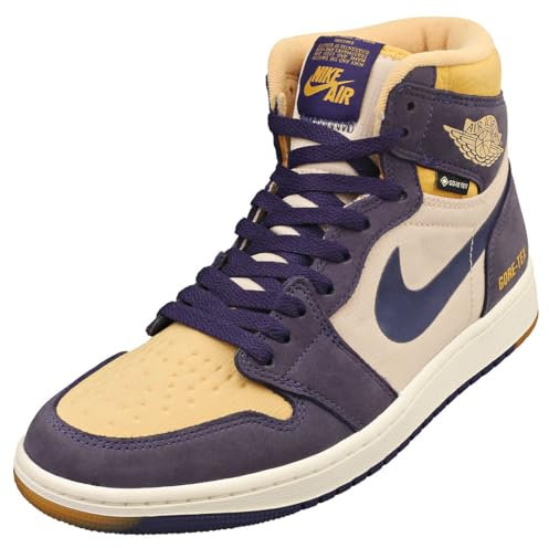 Jordan 1 High Element Gore-Tex Light Bone DB2889-100 - Scarpe da uomo, Viola/A nido d'ape/Vela/Shimmer, 45.5 EU
