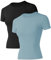 IECCP Damen Sport T-Shirt Kurzarm Laufshirt Atmungsaktiv Fitnessshirt Gym Yoga Tops Funktionsshirt Eng Training Shirts 2er Pack XS