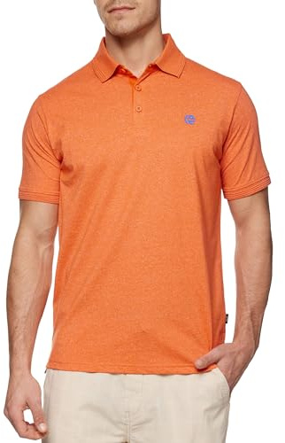 Indicode Herren INTorrance Poloshirt aus Baumwollmischung | Herrenpoloshirt Polokragen Baumwollshirt Orangeade, XXL