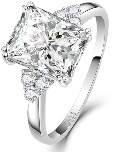 Yaresul 925 Sterling Silber Ringe für Frauen Ring Silber Damen Verlobungsring Eheringe Cubic Zirkonia Ring Engagement Promise Ring Geschenke für Frauen Größe 50.6(16.1)