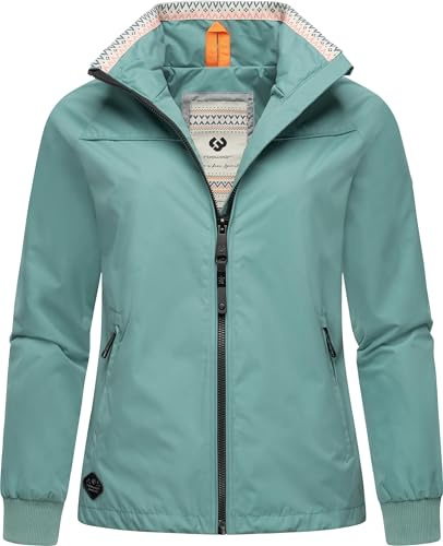 Ragwear Damen Übergangsjacke leichte wasserdichte Jacke kurz mit hohem Stehkragen Apola YOUMODO XS-6XL