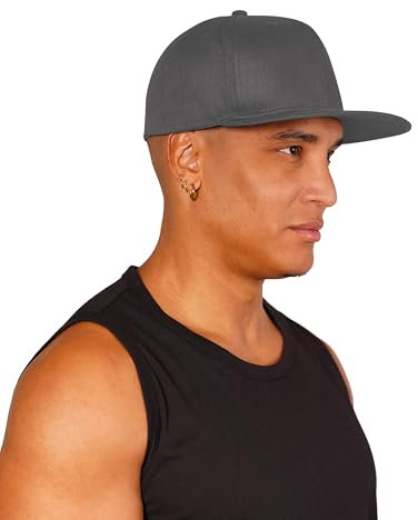 STARK SOUL Stylische Snapback-Cap für Herren und Damen „Urban Legend“, One Size: Kopfumfang 56-60 cm, Farbe: Dunkelgrau