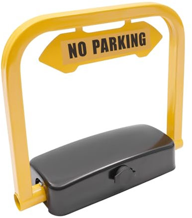 Elektronische Fernbedienung Parkplatzsperre Ferngesteuerte Parkschranke Private Sperre Parkplatz Parkwächter mit Fernbedienung und 2 Schlüssel Parkhauseinfahrtschutz Antikollision 180° mit Alarmfunkti