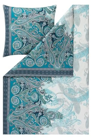 ESTELLA Mako Interlock Jersey Bettwäsche Karina Petrol 1 Bettbezug 135 x 200 cm + 1 Kissenbezug 80 x 80 cm