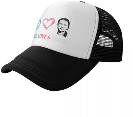 Atmungsaktiv Mesh Baseball Kappe Sporthut Peace Love Greta Baseball Cap Partymütze Ballmütze Mütze Baseball Cap für Männer Frauen