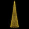 Tidyard LED Weihnachtsbaum für Fahnenmast Tannenbaum Lichterbaum Weihnachtsdeko Beleuchtung Außen Beleuchtet Lichterkette 1534 LEDs Warmweiß 500 cm