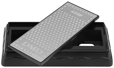 Manuelle Messerschärfer, Abziehstein Wetzstein für Messer, Körnung 400/1000, Diamant Schleifstein mit Abtropfbasis für Küche Messer