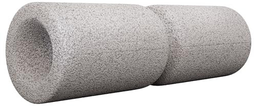 GORILLA SPORTS® Faszienrolle - mit Umlaufrille, 38 cm, Hochdichter Schaumstoff, Grau - Foam Roller, Massagerolle, Schaumstoffrolle für Rücken, Beine, Wirbelsäule, Tiefengewebe, Massage, Yoga