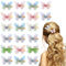 20 Stück Schmetterling Haarspangen,3D Bunt Schmetterlinge Haarnadel,Glitzer Schmetterling Haarklammer aus Stoff,Deko Schmetterlinge mit Clip,Haarspangen für Mädchen Damen Kinder Haarschmuck