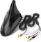 Eightwood DAB DAB+ Antenne Autoradio Antennensplitter AM/FM GPS Dachantenne Shark Antenne Auto mit Signal Verstärker Von KFZ Haifischflosse Antenna SMB Stecker SMA Adapter DIN mit 5M Extension Kabel