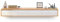 Meuble TV flottant moderne pour montage mural, console multimédia fine, étagère de rangement élégante sous la télévision, salon, centre de divertissement, appartement, meuble TV (bois et blanc, 120 cm