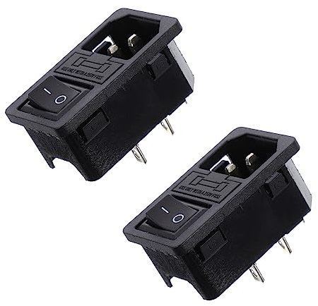 Yardenfun 2Pcs Power Inlet Module Connectors for Professional Use Easy Installation Strong Texture Compatible with CNC Control Boxes and Cases