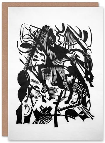 Artery8 Franz Marc Art Card Birth of the Wolves Abstract Painting