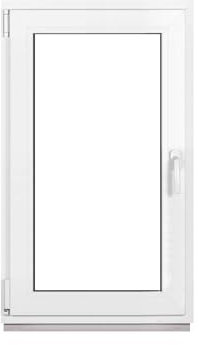 Framex Ventana de plástico blanco ancho x alto 70 x 120 cm (700 x 1200 mm) 3 compartimentos (32 mm) basculante giratorio DIN derecho – Premium – Todos los tamaños
