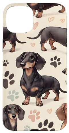 Beautiful Wiener Dogs Cute Sausage Dogs Dachshund Case for iPhone 15 Plus