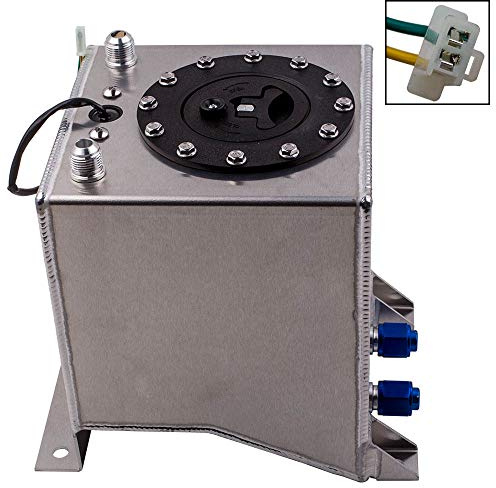 maXpeedingrods Depósito de pilas de combustible de 10 L/2,5 galones | universal de aluminio con sensor de llenado