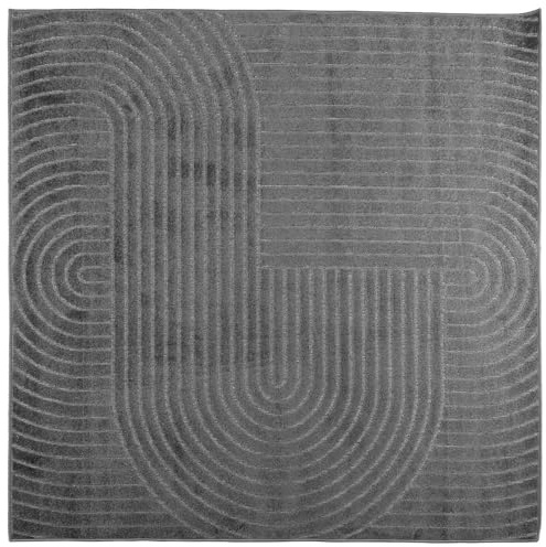 vidaXL Innen- und Außenteppich PALMERAS Anthrazit 240 x 240 cm