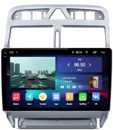 Coche de Doble DIN Radio para Peugeot 307 SW 307CC 307SW 2002-2013 Android 15 9 Inches Pantalla Coche FM Am Bluetooth USB para, 4Core 2G+32G