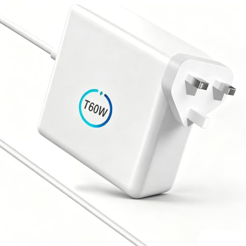 60W T-Tip Super Fast Charger，Compatible with Mac Book Pro charger，Laptop adapter, Compatible with Mac Book Air and Mac Book Pro 11-13 inch (2012-2018) models, suitable for A1425 A1435、A1502、A1436