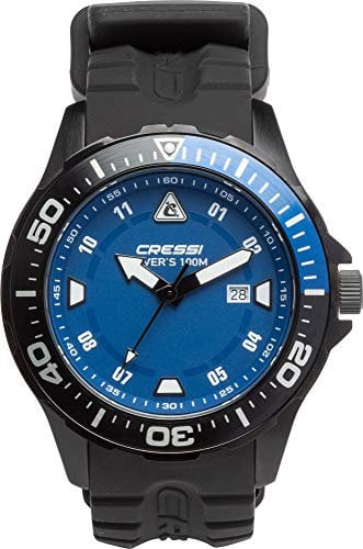 Cressi Manta Watch Colorama - Professionelle Taucheruhr, widerstandsfähig 100m/10 ATM