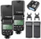 Godox 2-Pack TT600 Flash mit X2T-C HSS 2.4G Wireless Master/Slaver Flash Speedlite & Receiver Godox X2T-C Remote Trigger Transmitter Kit Built-in X System kompatibel für Canon Kameras