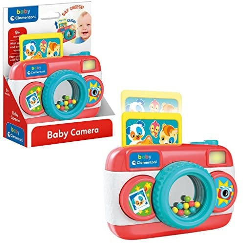 Clementoni Baby 17461 - Appareil Photo pour Bébés - Premier Âge - Jeu d'Eveil à partir de 9 Mois et Plus - avec Boutons et Pélicules Interactifs - Billes Fonction Hochet