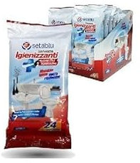 setablu Set da 4 Pezzi Salviette Igienizzanti Superfici igienici Bagno Senza risciacquo 96 salviettine, Salviette Sono Ideali Pratiche E Comode per Uso Quotidiano