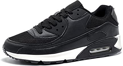 Baskets Homme Chaussure de Course Femme Basket Chaussures de Sport Fitness Sneakers Casual Chaussures d'Athlétisme Confortable Légères Noir EU42
